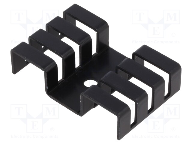 Heatsink: extruded; U; TO220; black; L: 25.4mm; W: 39.4mm; H: 9.5mm