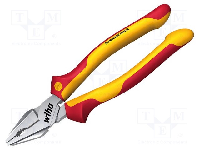 Pliers; insulated,universal; steel; 200mm; 1kVAC