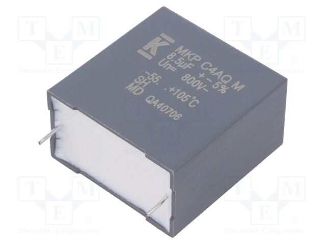 Capacitor: polypropylene; DC-Link; 8.5uF; ESR: 7.1mΩ; THT; ±5%