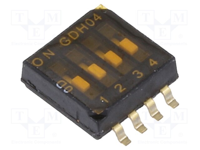 Switch: DIP-SWITCH; Poles number: 4; OFF-ON; 0.1A/50VDC; Pos: 2