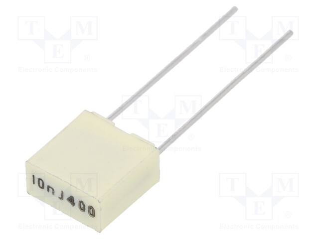 Capacitor: polyester; 10nF; 200VAC; 400VDC; Pitch: 5mm; ±5%