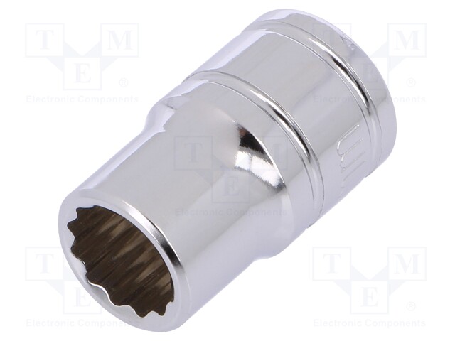 Key; twelve point socket; 10mm; 3/8"; Chrom-vanadium steel