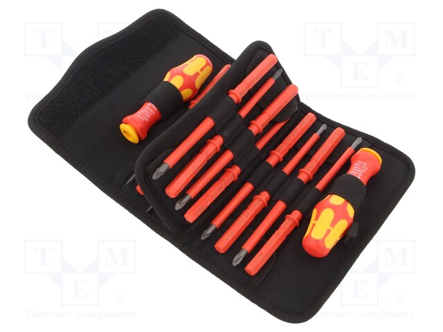 Screwdrivers; Pcs: 16; insulated; Package: case; 1kVAC