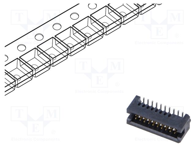 Connector: PCB to PCB; male; PIN: 20; 1.27mm; TFM; SMT; socket; 3.7A