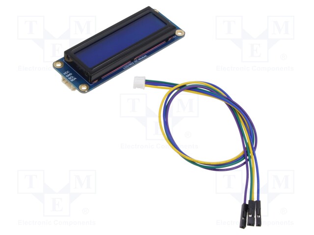 Display: LCD; alphanumeric; 16x2; blue; 87x32x13mm; LED; PIN: 4