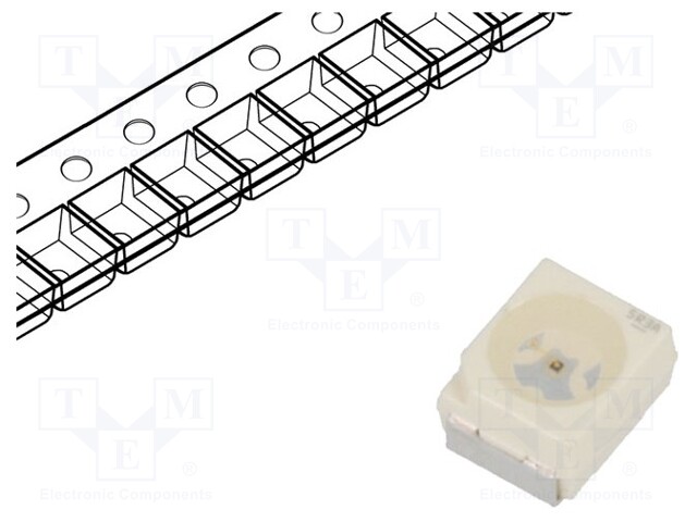 LED; SMD; 3528,PLCC2; yellow; 30÷60mlm; 9÷22.4mcd; 3.4x3x2.1mm