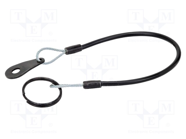 Retaining cable; Plating: PVC; Mat: stainless steel; 200mm