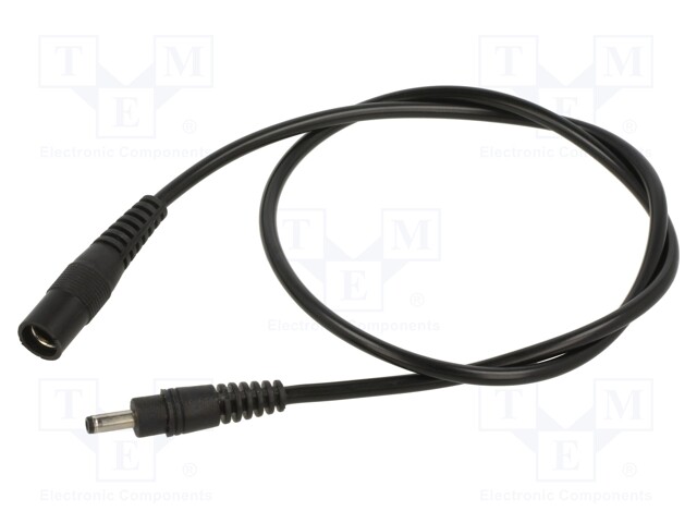 Cable; DC 3,5/1,3 plug,DC 5,5/2,1 socket; straight; 0.5mm2; 0.5m