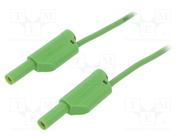 Test lead; PVC; 1.5m; green; 16A; Cond.cross sec: 1mm2