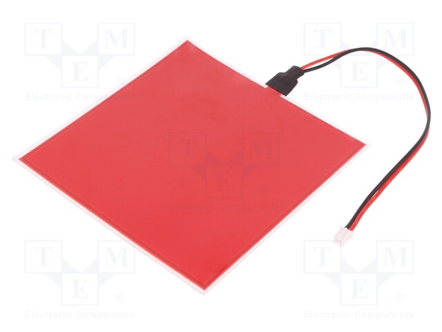 EL tape; L: 100mm; Colour: red; 110V; -30÷70°C; 46cd/m2