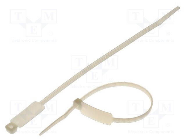 Cable tie; with label; L: 200mm; W: 4.6mm; polyamide; 215.5N