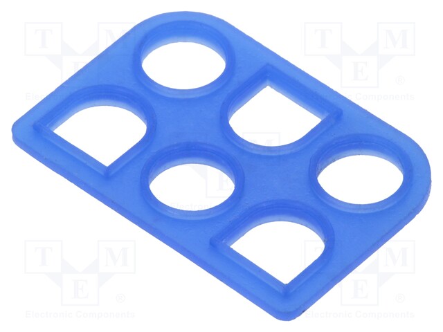 Profile gasket; Universal MATE-N-LOK; 6.35mm; PIN: 6; Layout: 2x3