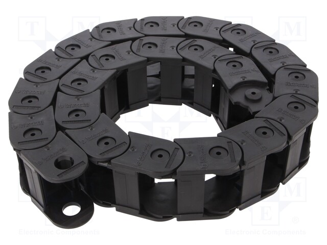 Cable chain; Series: Light; Bend.rad: 50mm; L: 990mm; Colour: black