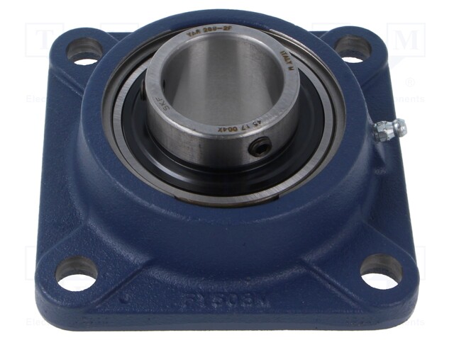 Bearing: bearing unit Y; with square flange; 40mm; bearing steel