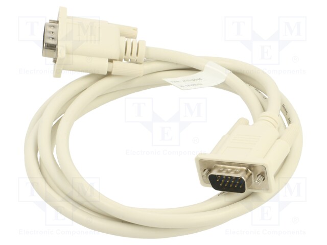 Cable; D-Sub 15pin HD plug,both sides; grey; 1.8m