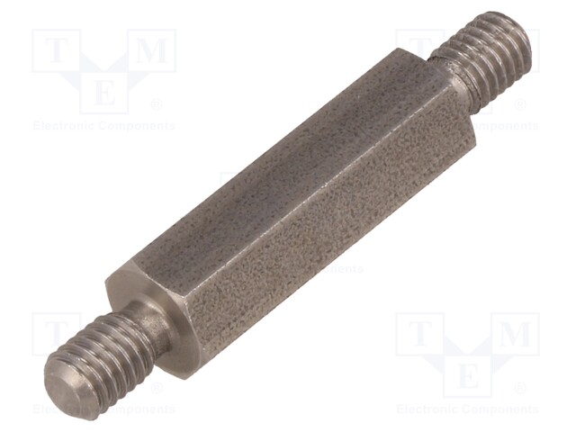 Screwed spacer sleeve; 25mm; Ext.thread: M5; hexagonal