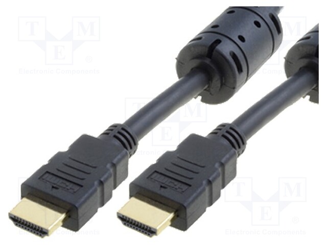 Cable; HDMI 1.4; HDMI plug,both sides; 5m; black