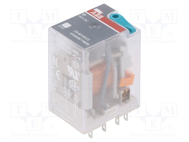 Relay: electromagnetic; DPDT; Ucoil: 110VDC; 12A; max.250VAC