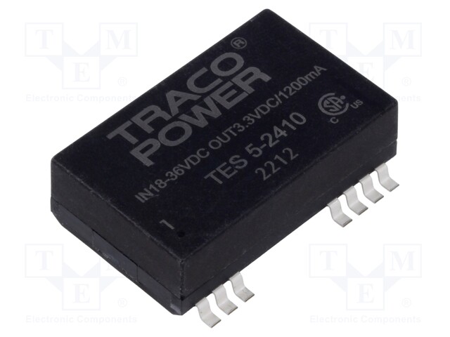 Converter: DC/DC; 5W; Uin: 18÷36V; 3.3VDC; Iout: 1.2A; SMD; 14g; OUT: 1