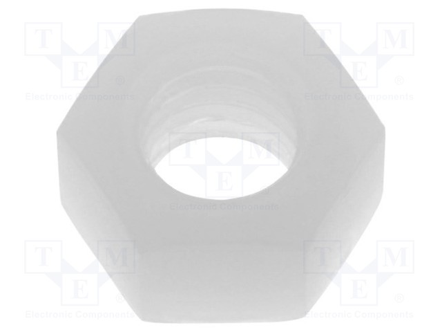 Nut; hexagonal; M5; polyamide; H: 4.4mm; 8mm