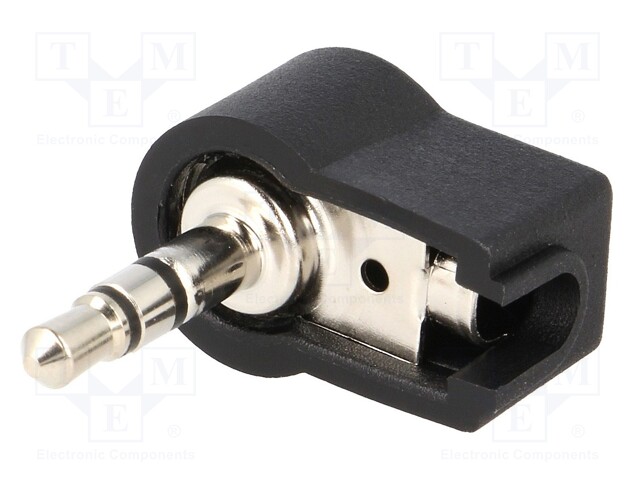 Plug; Jack 3,5mm; male; stereo; ways: 3; angled 90°; for cable