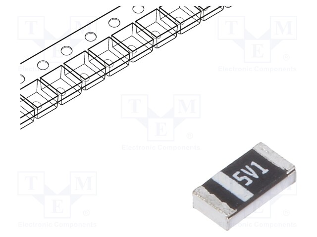 Diode: Zener; 0.5W; 5.1V; 5mA; SMD; reel,tape; 1206; single diode