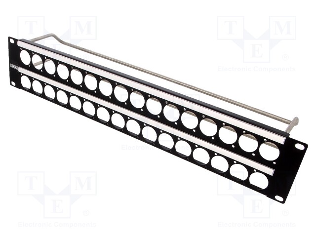 Mounting adapter; patch panel; RACK; plain screw hole,screw