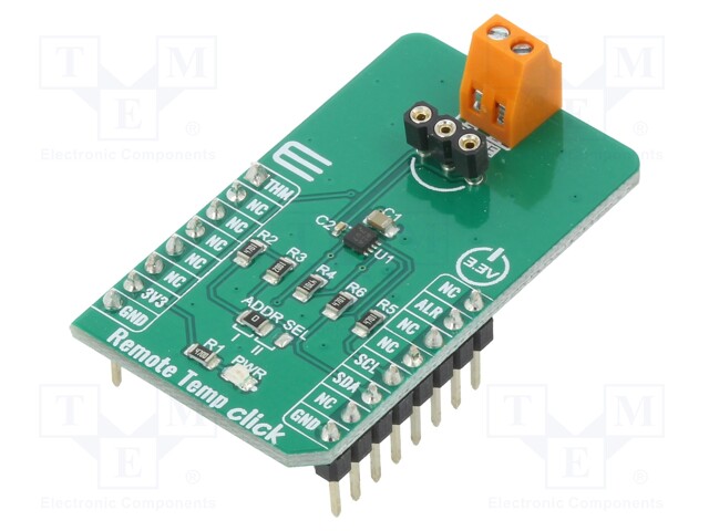 Click board; temperature sensor; I2C; EMC1833; 3.3VDC