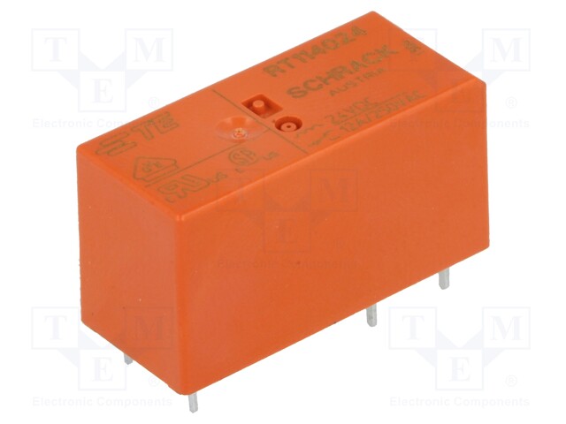 Relay: electromagnetic; SPDT; Ucoil: 24VDC; 12A/250VAC; 12A/24VDC