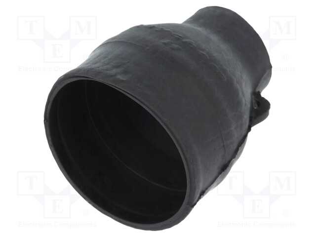 Heat shrink boot; glueless,straight; L: 38mm; black; elastomer