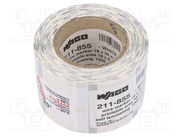 Label; 9mm; 18mm; white; No.of labels: 1000pcs; laminated