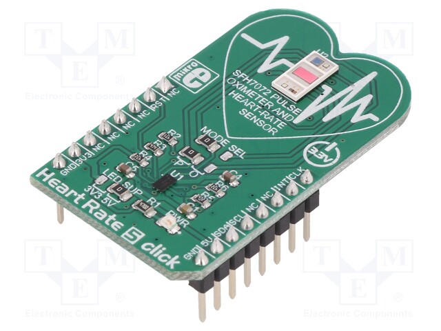 Click board; heart rate sensor; I2C; AFE4404,SF7072; 3.3/5VDC