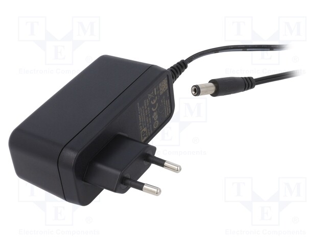 Power supply: switched-mode; voltage source; 24VDC; 0.75A; 18W