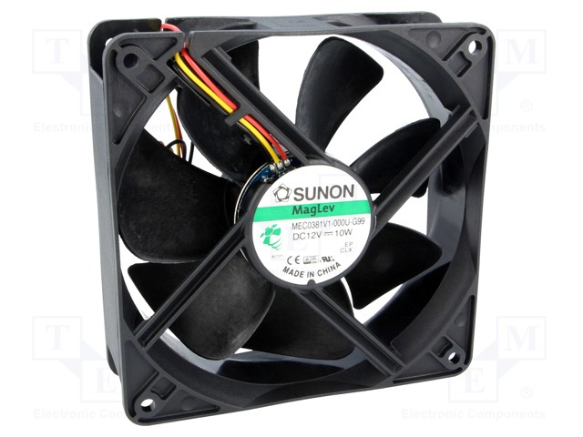 Fan: DC; axial; 12VDC; 120x120x38mm; 234.46m3/h; 48dBA; Vapo; 24AWG