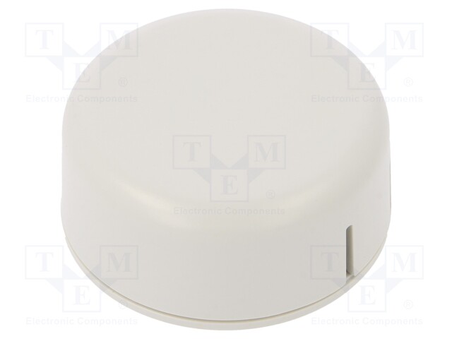 Enclosure: for alarms; Z: 20.3mm; ABS; grey; Ø: 45mm