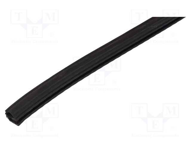 Gasket; EPDM; black; L: 10m; W: 18.7mm; H: 14.6mm