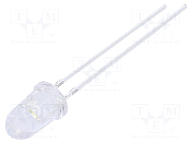 LED; 5mm; white cold; 14400÷18000mcd; 30°; 20mA; 2.9÷3.4V; 102mW