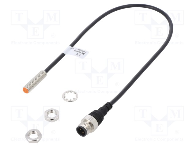 Sensor: inductive; Output conf: PNP / NO; 0÷1.5mm; 10÷30VDC; M8