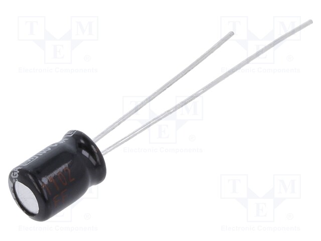 Capacitor: electrolytic; THT; 10uF; 35VDC; Ø5x7mm; Pitch: 2mm; ±20%