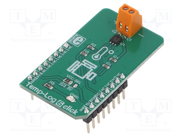 Click board; temperature sensor; I2C; MAX6642; 3.3/5VDC