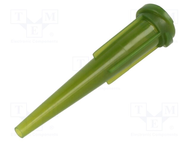 Tapered Dispensing Tip, 14 Gauge, High Density Polyethylene, Olive, Pack of 50