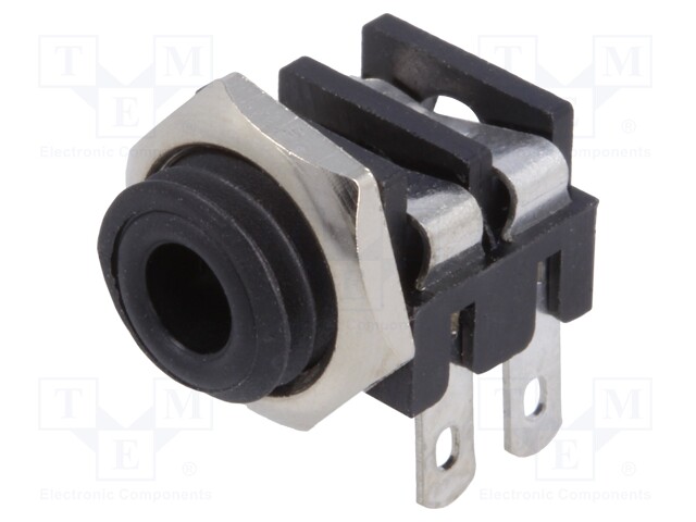 Socket; Jack 3,5mm; female; mono; with on/off switch; soldering