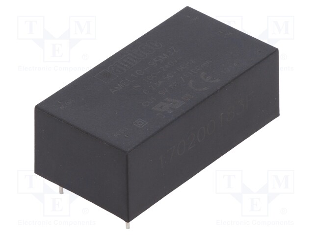 Converter: AC/DC; 10W; Uout: 9VDC; Iout: 1.1A; 80%; Mounting: PCB