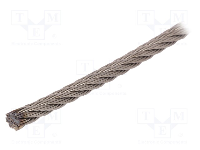 Rope; acid resistant steel A4; Ørope: 6mm; L: 50m; Rope plexus: 7x7