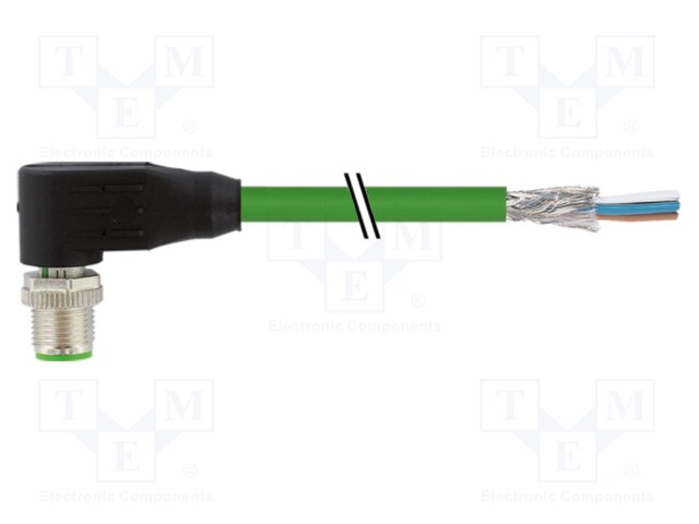 Connection lead; male; IP67; 60VDC; 4A; 3m; Series: 7000; PIN: 4; plug