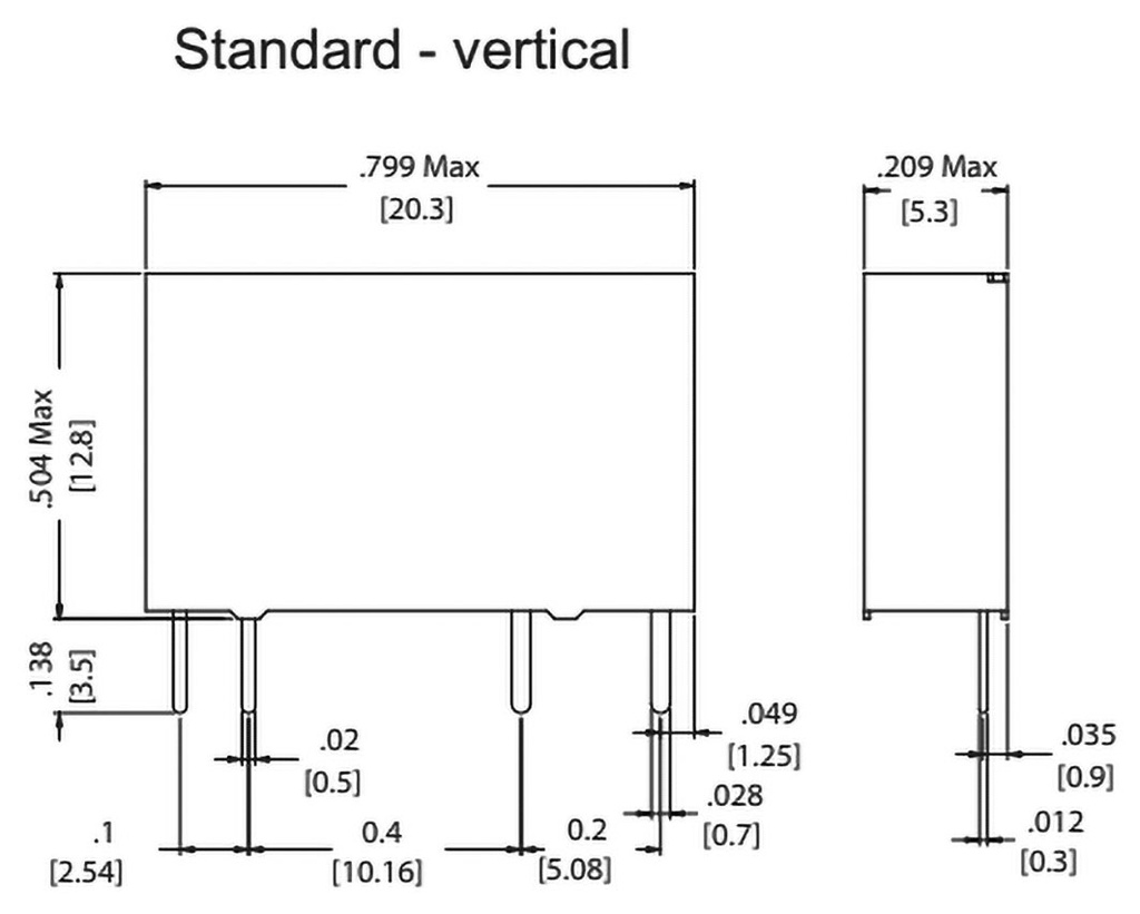 Relay: electromagnetic; SPST-NO; Ucoil: 5VDC; 5A/250VAC; 5A/30VDC