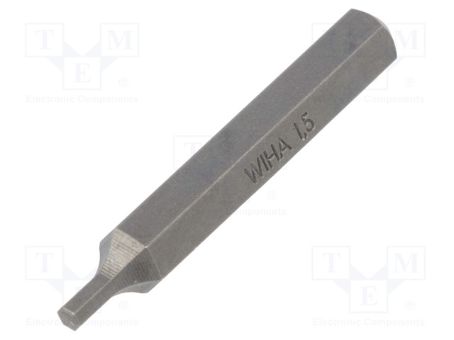 Screwdriver bit; Allen hex key; HEX 1,5mm; Overall len: 28mm