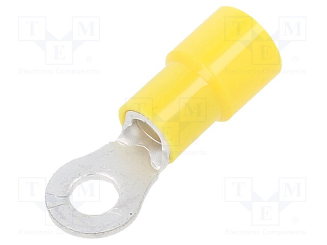 Tip: ring; M4; Ø: 4.3mm; 2.63÷6.63mm2; crimped; for cable; insulated