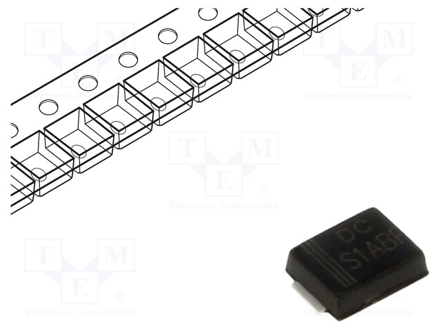 Diode: rectifying; SMT; 50V; 1A; Package: reel,tape; SMB flat