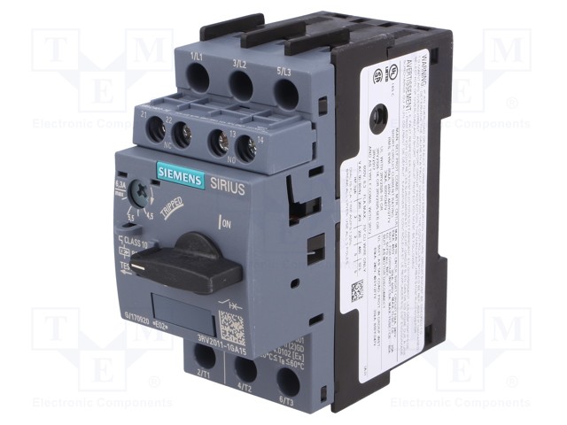 Motor breaker; 2.2kW; Auxiliary contacts: NO + NC; 220÷690VAC